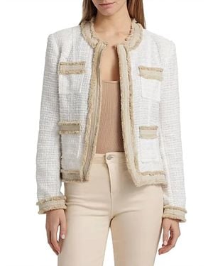 L'Agence Agnes Tweed Denim Jacket - Natural