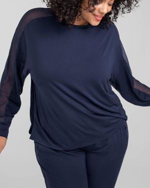 Honeylove Blisswear Long Sleeve Top - Blue