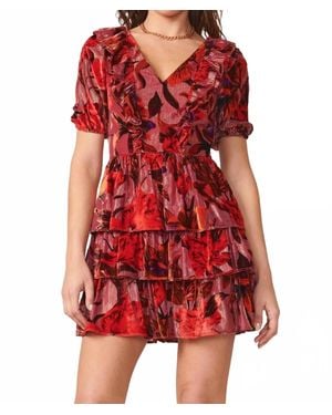 Adelyn Rae Khalia Burnout Tiered Dress