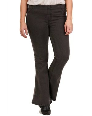 Umgee High Waisted Bell Bottom Leggings - Black