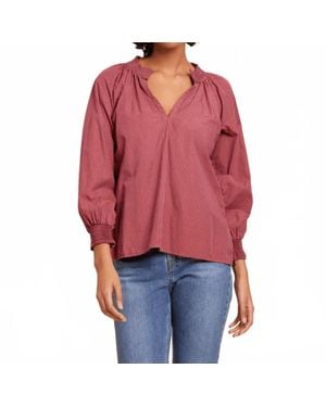 Nation Ltd Estelle Peasant Blouse - Red