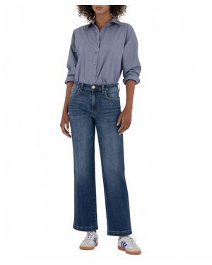 Kut From The Kloth Pattie High Rise Straight Leg Jeans - Blue