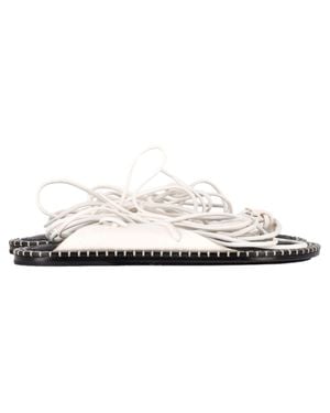 Ann Demeulemeester Self-Tie Flat Sandals - White