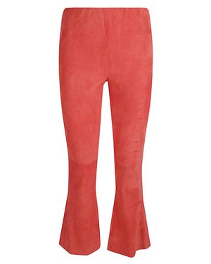 Via Masini 80 Flared Cropped Suede Pants