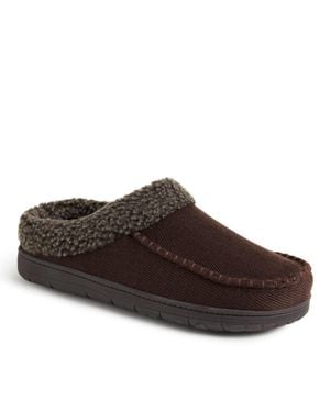 Dearfoams Brendan Twill Clog W Whipst Slippers - Brown