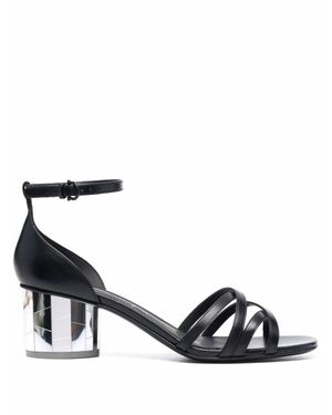 Ferragamo Ferragamo Strap-Detail Open-Toe Sandals - Black