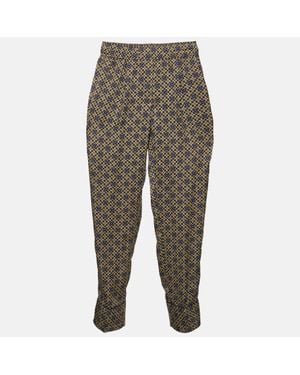 Sandro Printed Satin Straight Leg Dany Pants - Gray
