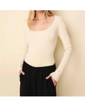 Solid & Striped The Lily Scoop Neck Rib Top - Black