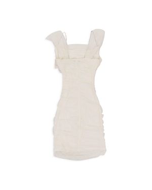 CALLIPYGIAN Tank Top Pencil Dress Ivory Mini Dress - White