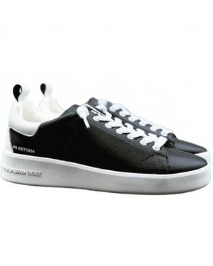 Vintage Havana Laceup Leather Sneakers - Black