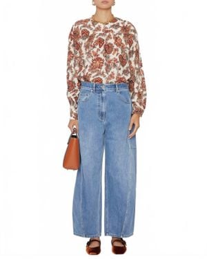 Ulla Johnson Esen Long Sleeve Blouse - Blue