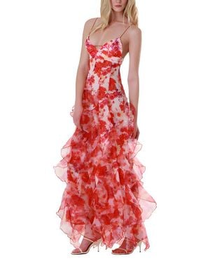 BELLA DESERT Printed Sleeveless Maxi Dress - Red