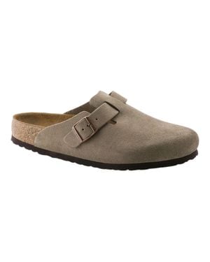 Birkenstock Boston Soft Footbed Suede Clogs - Brown