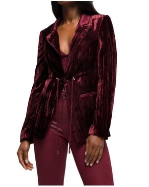GOOD AMERICAN Cinched Blazer - Red