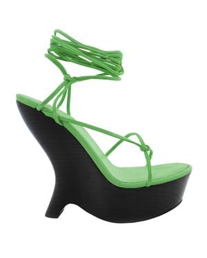 Ferragamo Ferragamo Frida Platform Wedge Sandals - Green