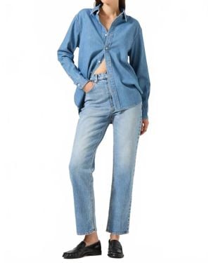 Rolla's Loulou High Rise Straight Leg Jean - Blue