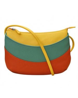 ILI New York Round Zip Top Crossbody Bag - Yellow