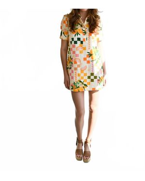 Never A Wallflower Everything Short Sleeve Dress - Yellow