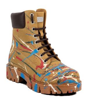 Philipp Plein Nubuck Boots Dripping Skull - Brown