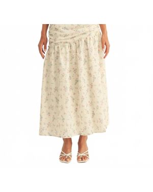 Arose Studio Soleil Eyelet One-Shoulder Maxi Dress - Natural