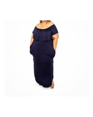 Lovely Take Me Away Maxi Dress - Blue