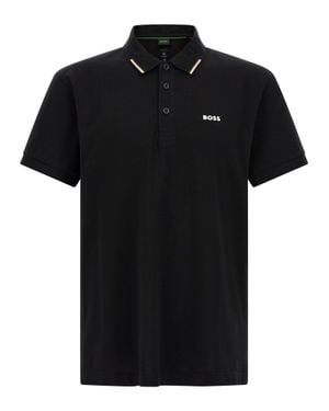 BOSS Cotton Polo Shirt - Black