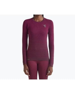 Diadora Long-Sleeved Stratouno T-Shirt - Purple