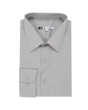 Daniel Long Sleeve Solid Button Up Shirt - Gray