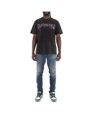 Bluemarble "Mardi Gras" Print T-Shirt - Black