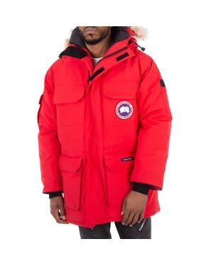 Canada Goose Expedition Parka Adjustable Hood Jacket - Red