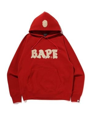 A Bathing Ape Relaxed Fit Pullover Hoodie - Red