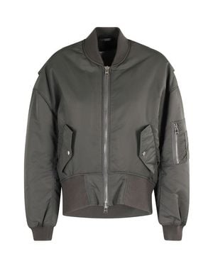 JW Anderson Oversized Curved Hem Bomber Jacket - Gray