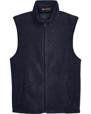 Harriton Fleece Full-Zip Vest - Blue