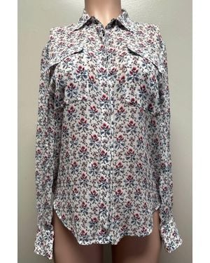 Rag & Bone Luisa Floral Blouse - Gray