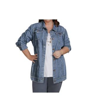 On The Plus Side Rydel Denim Jacket - Blue