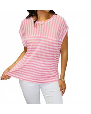 Wishlist Striped Muscle Tank Top - Pink