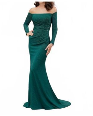 Mgny Long Sleeve Embellished Dress - Green