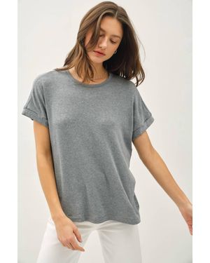 Be Cool Everyday Modal Short Sleeve Top - Gray