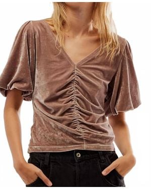 Free People Cupcake Velvet Top - Brown