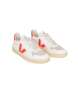 Veja V-10 Vx0703152A Sneakers Fluo Comfort Casual Shoes - Pink
