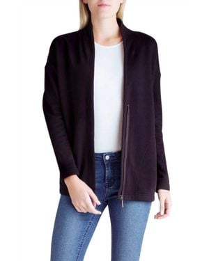 Kensie Zipper Front Fleece Jacket - Blue