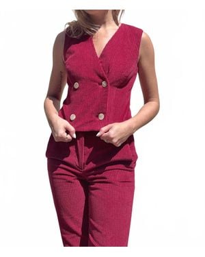 RoseVelvet Cody Vest - Red
