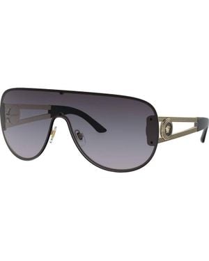 Versace Medusa Shield Ve2166 Aviator Non-Polarized Sunglasses - Black