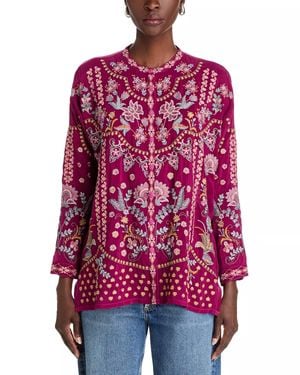 Johnny Was Emmea Slim Audrey Tunic - Red