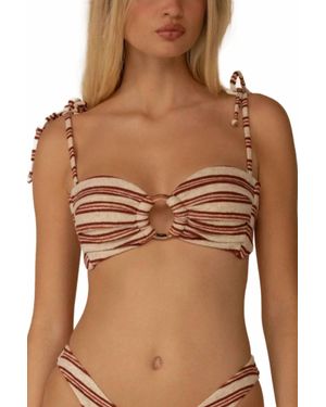Montce Tori Ties Bandeau Bikini Top - Brown