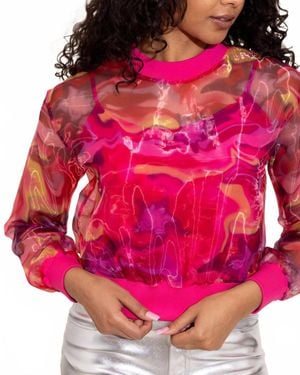 Alden Adair Luna Sheer Top - Pink