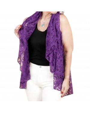 Shawl Dawls Delecate Lace Shawl - Purple