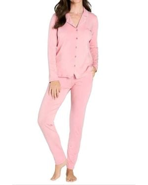 Twelve Eighty Eight Brenda Long Sleeve Pajama Set - Pink