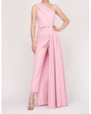 Kay Unger Theresa Walk Thru Jumpsuit - Pink