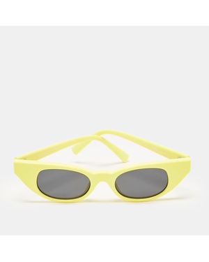 Le Specs The Breaker Oval Sunglasses - Yellow